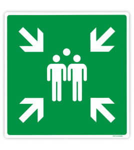 BORD VERZAMELPLAATS NA ONTRUIMING GROEN 300X300 MM