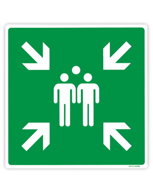 BORD VERZAMELPLAATS NA ONTRUIMING GROEN 300X300 MM