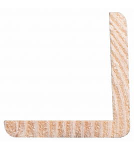 HOEKLAT GRENEN GEGROND 44X44MM WIT 270CM