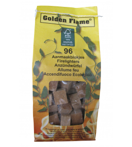 GOLDEN FLAME AANMAAKBLOKJES BRUIN 96ST. (ZAKJE) FSC