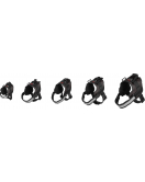 HOND HARNAS TITAN ZWART XXL 45-55CM 80-100CM 19CM 40MM