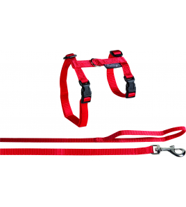 KAT HARNAS MET LOOPLIJN ELA ROOD L / XL 22-32CM 35-56CM 120CM 12MM KAT HARNAS MET LOOPLIJN ELA ROOD L / XL 22-32CM 35-56CM 120CM 12MM