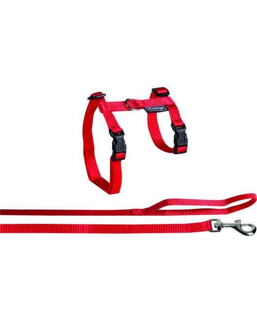 KAT HARNAS MET LOOPLIJN ELA ROOD L / XL 22-32CM 35-56CM 120CM 12MM KAT HARNAS MET LOOPLIJN ELA ROOD L / XL 22-32CM 35-56CM 120CM 12MM