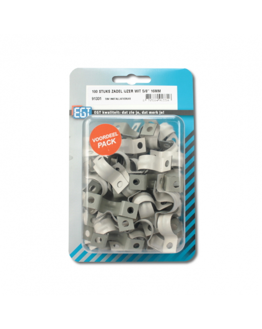 100 STUKS ZADEL IJZER WIT 5/8" 16MM