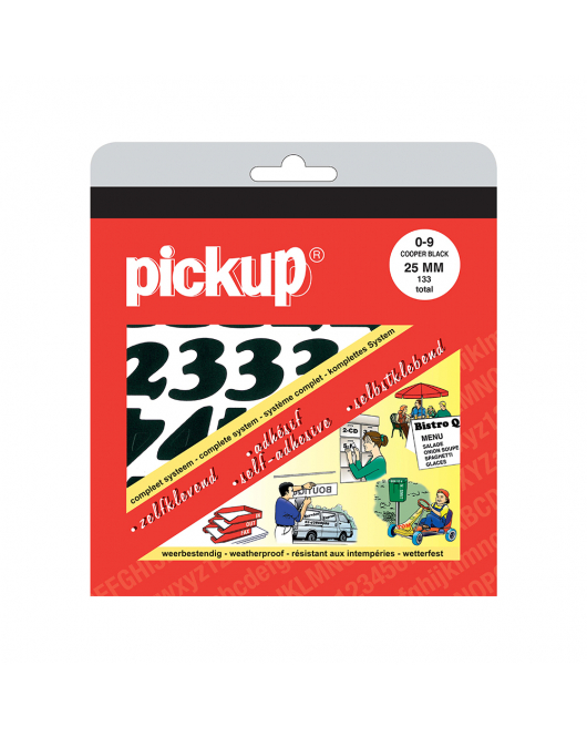 CIJFERBOEK COOPERBLACK ZWART 25 MM