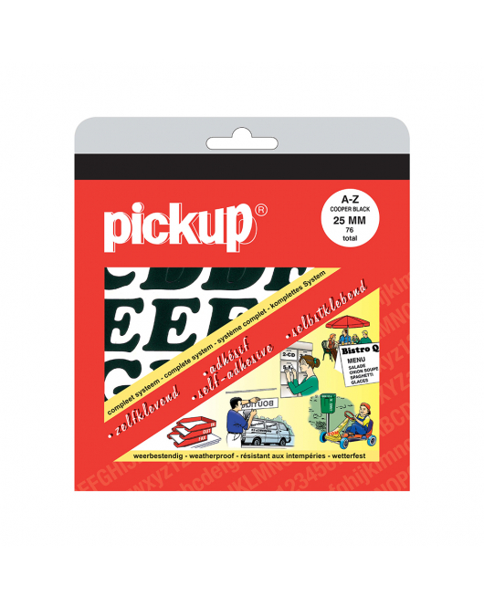 LETTERBOEK COOPERBLACK ZWART 25 MM