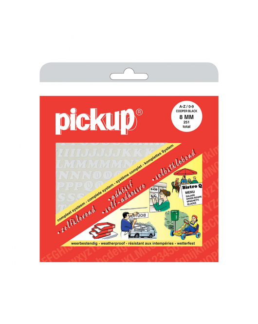 LETTER/CIJFERBOEK COOPERBLACK WIT 8 MM