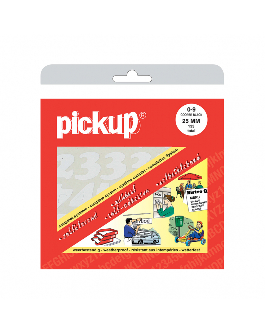 CIJFERBOEK COOPERBLACK WIT 25 MM