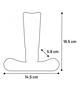 HS NYL'O BAMBOO T-BONE RUND BRUIN LARGE 18,5CM