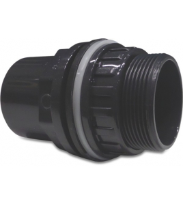 DOORVOER PVC-U 32/40 MM X 1 1/4" LIJMMOF/SPIE X BUITENDRAAD 10BAR GRIJS DOORVOER PVC-U 32/40 MM X 1 1/4" LIJMMOF/SPIE X BUITENDRAAD 10BAR GRIJS