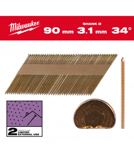 RINGSTEEL DRAADNAGELS GEGALVANISEERD D-KOP 34&deg; 90MM SC2 2200 STUKS