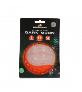 DOG COMETS GLOW IN THE DARK MOON BAL L ORANJE