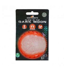 DOG COMETS GLOW IN THE DARK MOON BAL M ORANJE