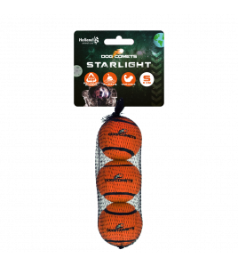 DOG COMETS TENNISBAL STARLIGHT S ORANJE (3-PACK)
