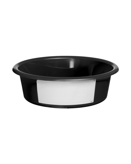 VOERBAK 6 L ZWART (MET WIT LABEL)