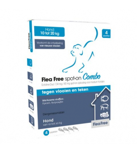 FLEA FREE SPOT ON COMBO HOND (4 PIPETTEN, 10 - 20 KG)