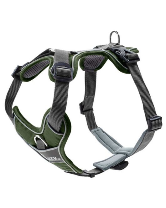 HUNTER HARNAS DIVO GROEN GRIJS 56-73 CM