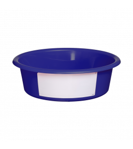 VOERBAK 6 L BLAUW (MET WIT LABEL)