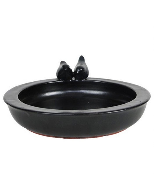 VOGELBAD KERAMIEK ROND ZWART VOGELBAD KERAMIEK ROND ZWART