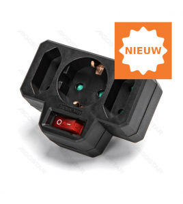 STEKKER WCD+RA+2X EURO+SCH.ZWART