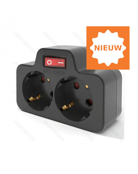 STEKKER 2 X WCD+RA+SCH.MAX 3500W ZW