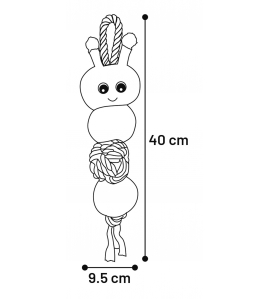 HS MIEP PLUCHE RUPS MET TOUW GROEN 40CM