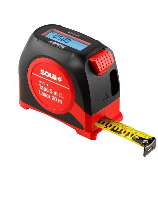 ROLBANDMAAT 2 MTR DIGITAAL METEC + LASER AFSTANDSMETER ROLBANDMAAT 2 MTR DIGITAAL METEC + LASER AFSTANDSMETER