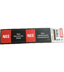 STICKER NEE NEE VOOR BRIEVENBUS NL 44X150 MM