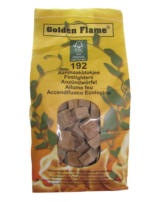 AANMAAKBLOKJES FSC BRUIN GEBROKEN, PER 192 STUKS AANMAAKBLOKJES FSC BRUIN GEBROKEN, PER 192 STUKS