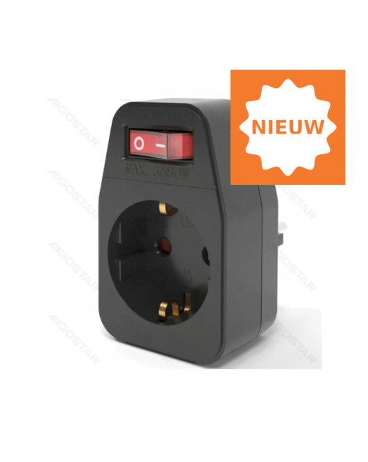 STEKKER WCD+RA+SCH.MAX 3500W ZWART