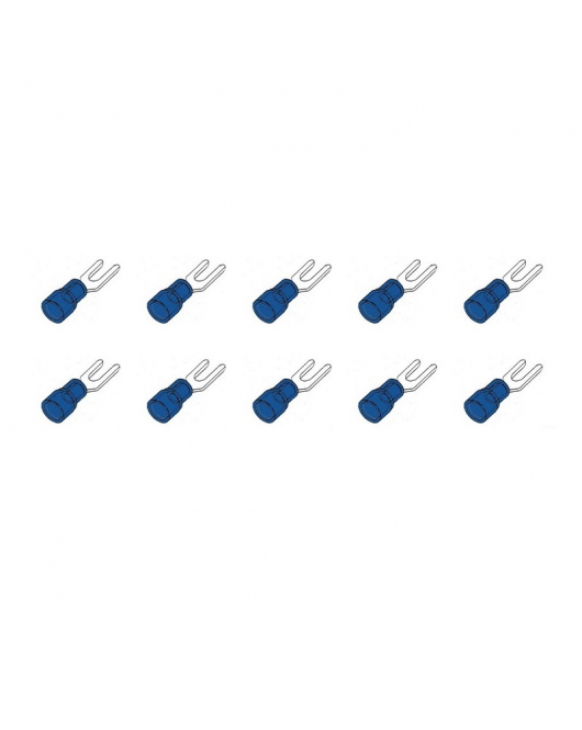 10 ST.KABELSCHOEN VORK 4MM BLAUW