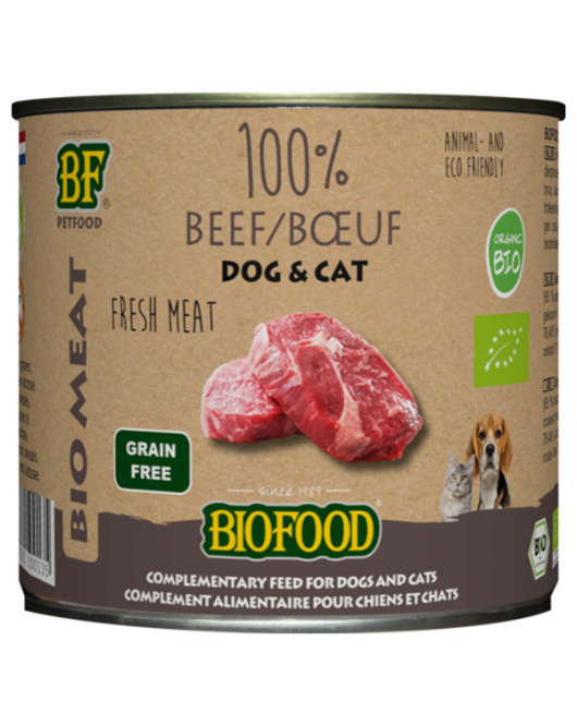 BIOFOOD ORG H&K 100% RUND BLIK 200 GR BIOFOOD ORG H&K 100% RUND BLIK 200 GR