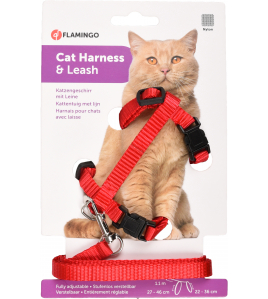 FLAMINGO KITTENHARNAS+LIJN ZIGGI ROOD FLAMINGO KITTENHARNAS+LIJN ZIGGI ROOD