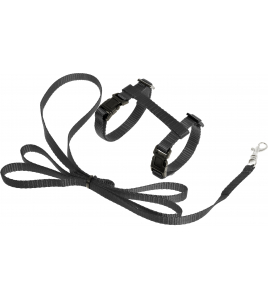 FLAMINGO KITTENHARNAS+LIJN ZIGGI ZWART FLAMINGO KITTENHARNAS+LIJN ZIGGI ZWART