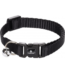 KATTENHALSBAND + BEL ZIGGI ZWART 20-35CM 10MM KATTENHALSBAND + BEL ZIGGI ZWART 20-35CM 10MM