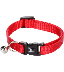 KATTENHALSBAND + BEL ZIGGI ROOD 20-35CM 10MM KATTENHALSBAND + BEL ZIGGI ROOD 20-35CM 10MM