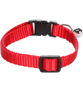 KATTENHALSBAND + BEL ZIGGI ROOD 20-35CM 10MM KATTENHALSBAND + BEL ZIGGI ROOD 20-35CM 10MM
