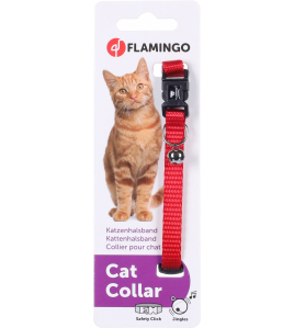 KATTENHALSBAND + BEL ZIGGI ROOD 20-35CM 10MM KATTENHALSBAND + BEL ZIGGI ROOD 20-35CM 10MM