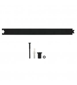 TUSSENRAIL 45CM TBV SCHUIFDEURSYSTEEM INCLUSIEF BEVESTIGINGSSET, MAT ZWART