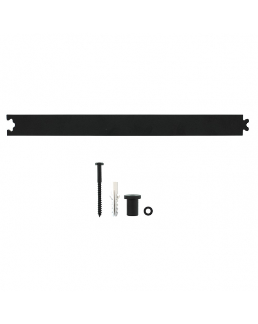 TUSSENRAIL 45CM TBV SCHUIFDEURSYSTEEM INCLUSIEF BEVESTIGINGSSET, MAT ZWART TUSSENRAIL 45CM TBV SCHUIFDEURSYSTEEM INCLUSIEF BEVESTIGINGSSET, MAT ZWART