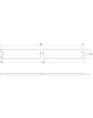 TUSSENRAIL 45CM TBV SCHUIFDEURSYSTEEM INCLUSIEF BEVESTIGINGSSET, MAT ZWART TUSSENRAIL 45CM TBV SCHUIFDEURSYSTEEM INCLUSIEF BEVESTIGINGSSET, MAT ZWART