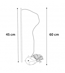 PS NATURA DELIGHT HENGEL MET VOGEL MIX 45CM