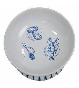 JACK AND VANILLA 5TH AVENUE FAENZA VOERBAK MET VISGRAAT EN VISSEN BLAUW-WIT-90ML-ø13