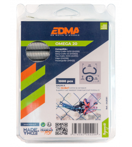EDMA RINGKRAMMEN OMEGA 20 MM GEGALVANISEERD 1000 STUKS