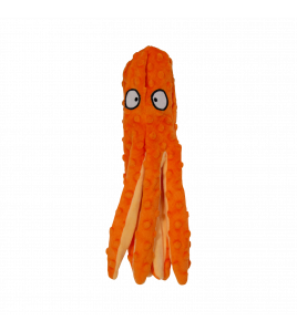JV BUBBLE PLUSH HONDENSPEELTJE-OCTOPUS-32CM ORANJE-M