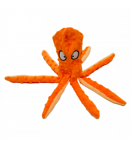 JV BUBBLE PLUSH HONDENSPEELTJE-OCTOPUS-32CM ORANJE-M