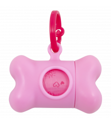 MR.POOP LOVE NANO HOUDER ROZE+2 ROLLETJES-ROZE MOTIEF