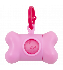 MR.POOP LOVE NANO HOUDER ROZE+2 ROLLETJES-ROZE MOTIEF