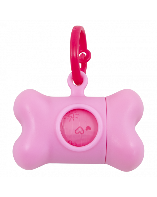 MR.POOP LOVE NANO HOUDER ROZE+2 ROLLETJES-ROZE MOTIEF