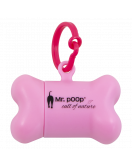 MR.POOP LOVE NANO HOUDER ROZE+2 ROLLETJES-ROZE MOTIEF
